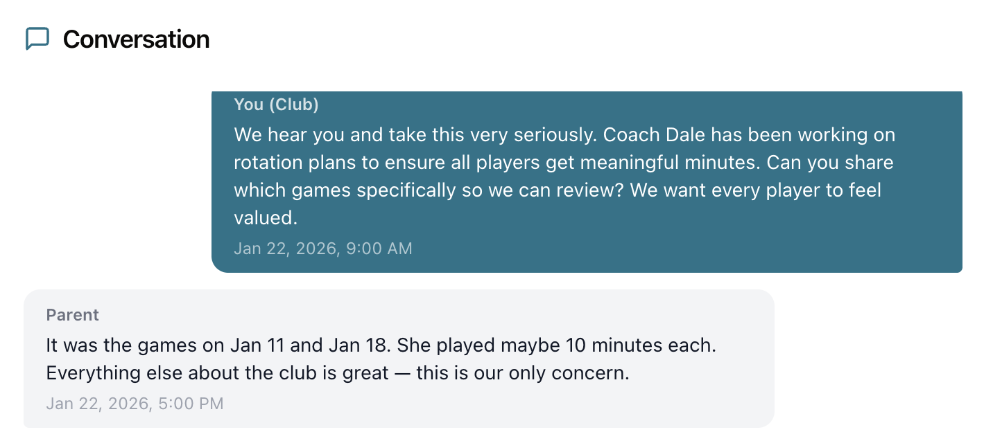 Anonymous Two-Way Conversations